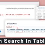 Custom Search In Tablepress