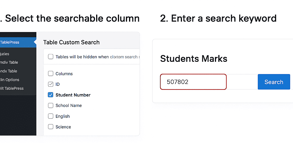 Custom Search TablePress Plugin: How to Add Powerful Filtering in WordPress (No Code)